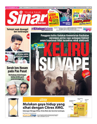 Sinar Harian Edisi Selangor/KL 09.11.15