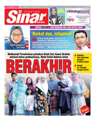Sinar Harian Edisi Selangor/KL 11.2.15