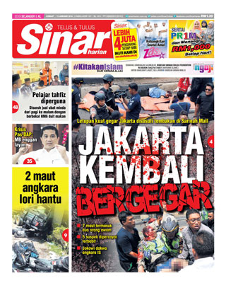 Sinar Harian Edisi Selangor/KL 15.01.16