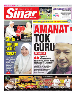 Sinar Harian Edisi Selangor/KL 15.2.15