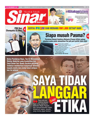 Sinar Harian Edisi Selangor/KL 19.2.15