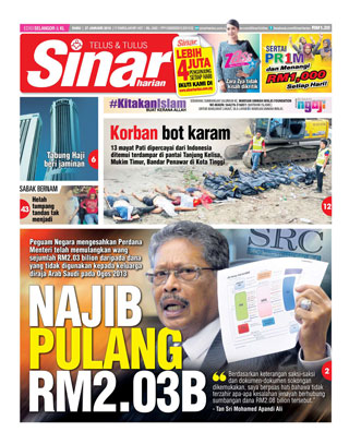 Sinar Harian Edisi Selangor/KL 27.01.16