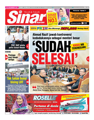 Sinar Harian Edisi Selangor/KL 28.04.16
