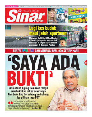 Sinar Harian Edisi Selangor/KL 31.1.15